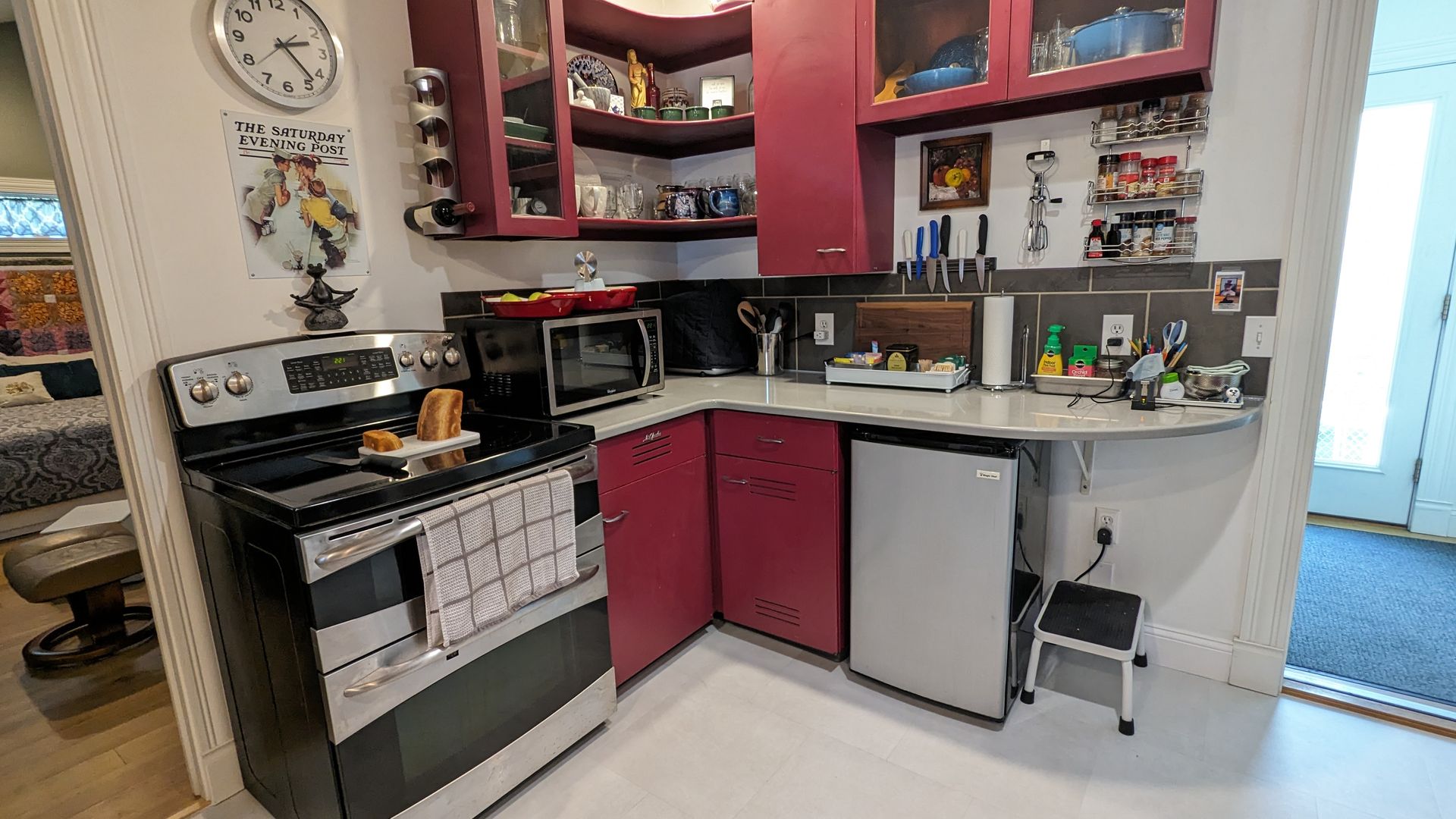 Floor and Quartz Counter Top installation by Holyoke Millwork