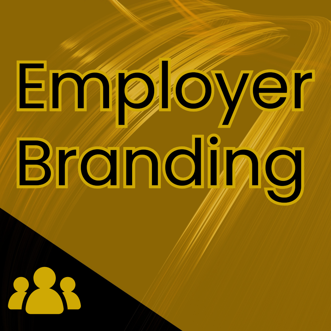 A black and gold graphic with the text