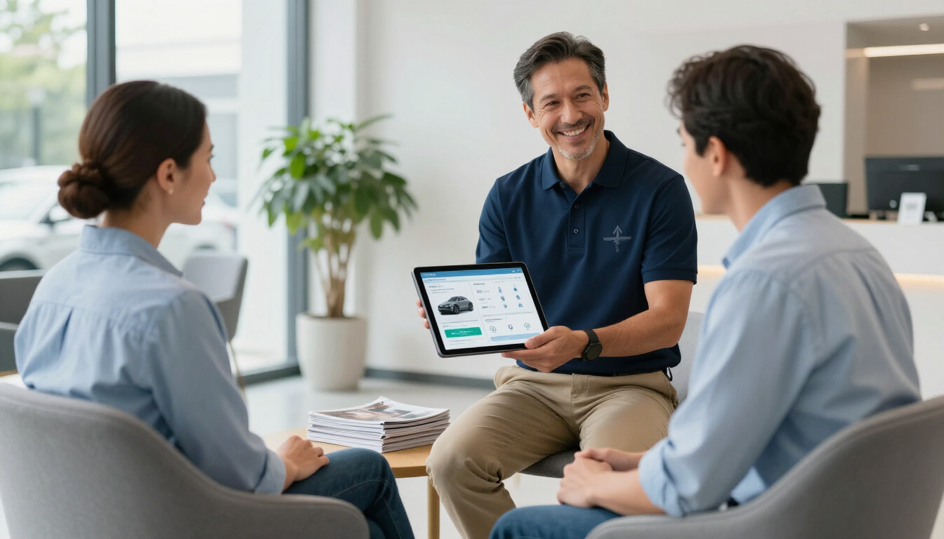 Service Advisor with customer