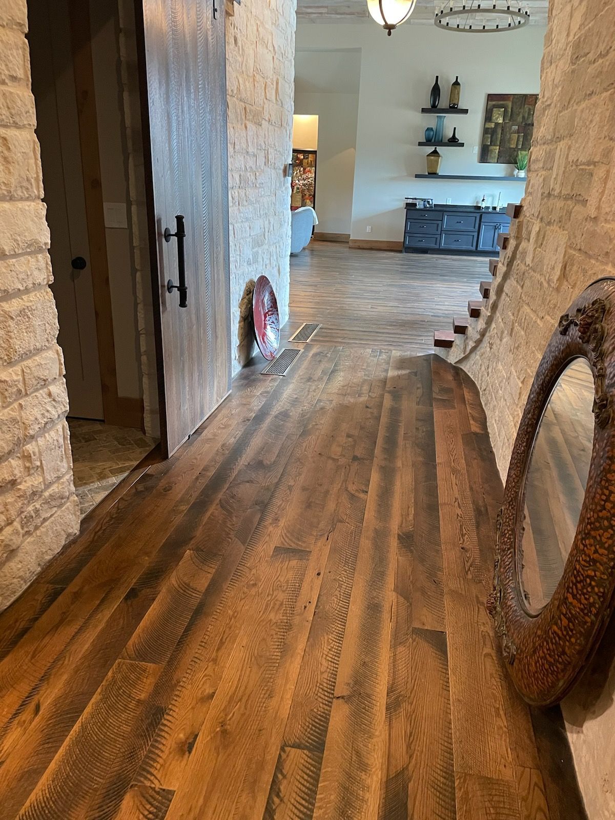 house interior with oak flooring