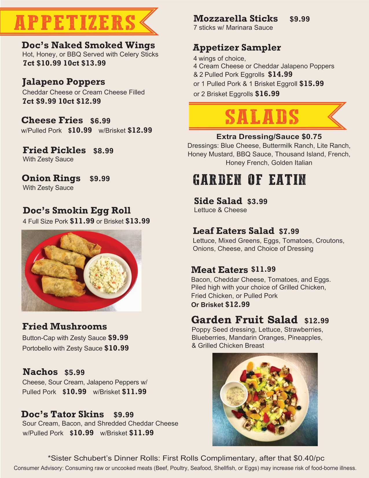 Appetizers and salads
