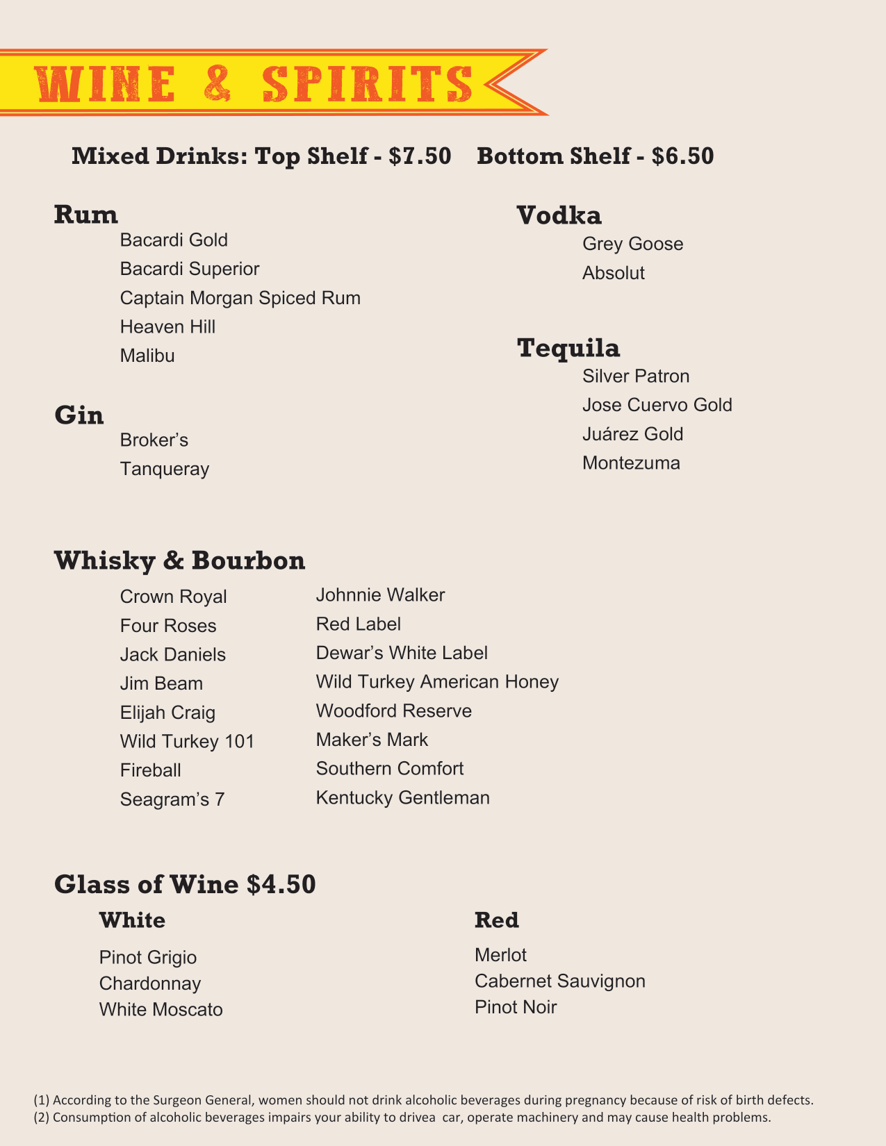 Wine & Spirits 