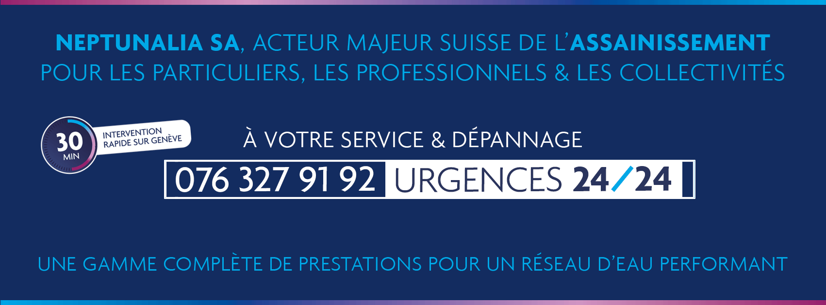 Informations de contact en bandeau
