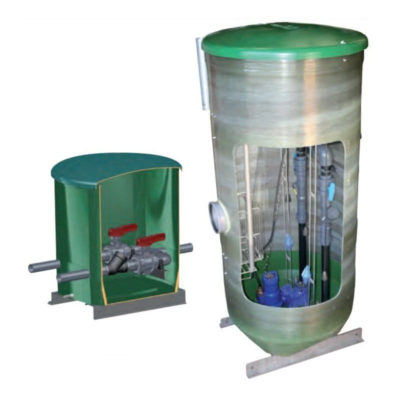 Cross-section of green lift pump