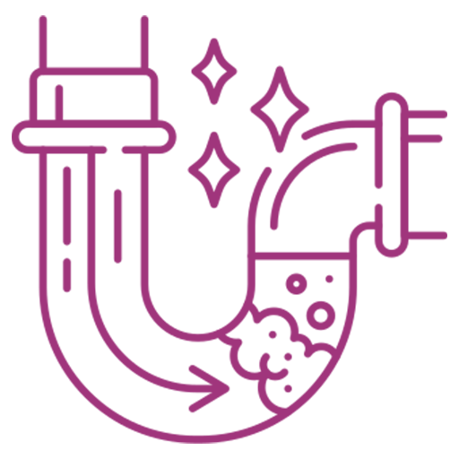 Unclogged pipe icon