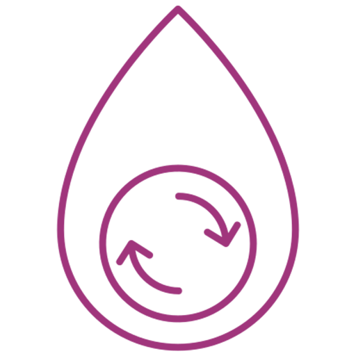 Drop icon with rotating arrows