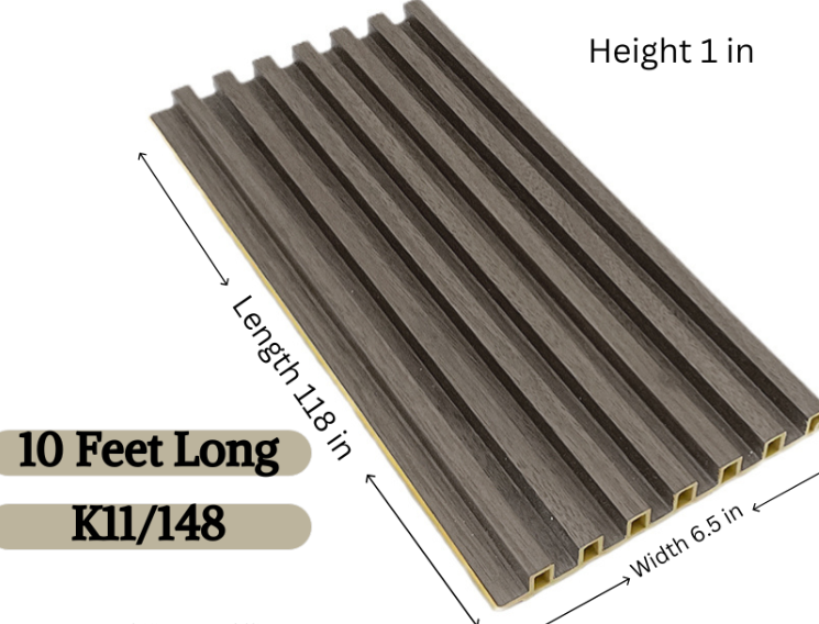 K11 Lucky 5 brown-grey fluted wall panel