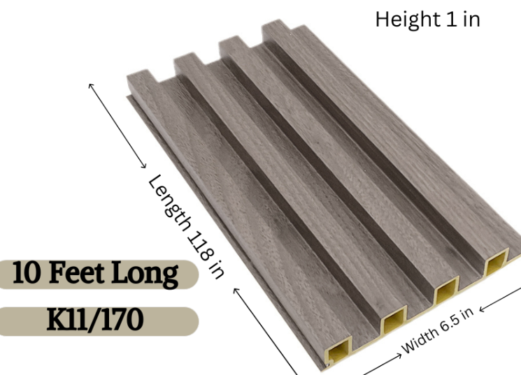 K11 Lucky 5 brown-grey fluted wall panel