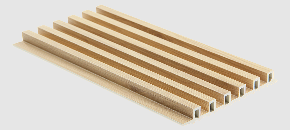WG45 Lucky 5 yellow wood fluted wall panel