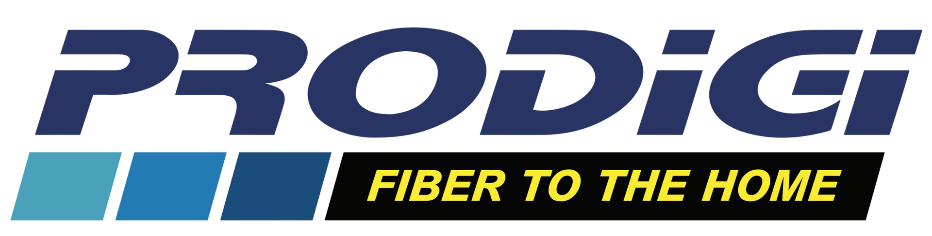 PRODIGi logo in blue text with three blue squares and