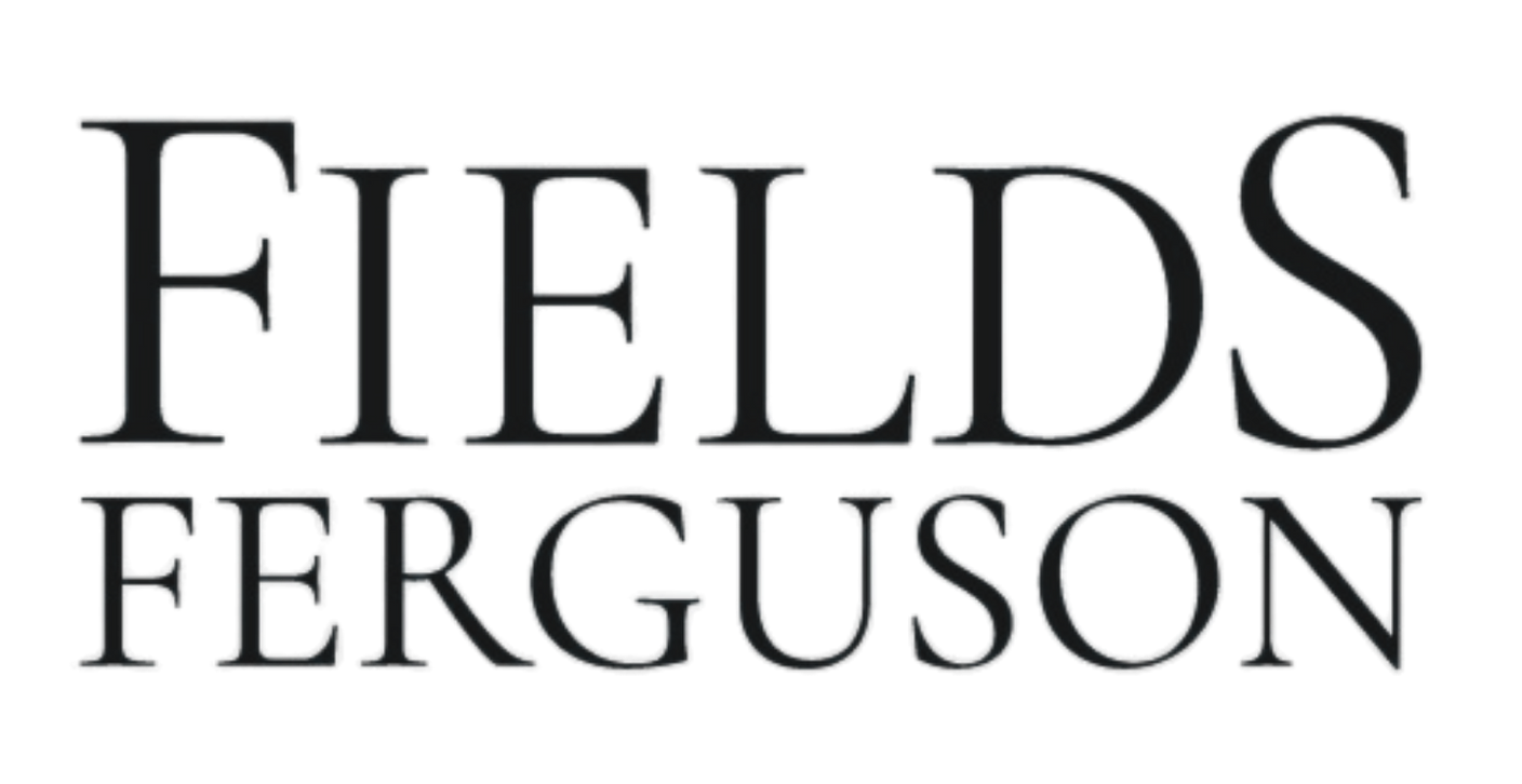 Fields Ferguson logo in black serif text on a white background