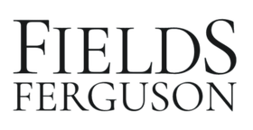 Fields Ferguson logo in black serif text on a white background