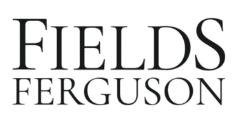 Fields Ferguson logo in black serif text on a white background