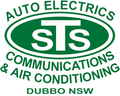 A green logo for auto electrics communications and air conditioning
