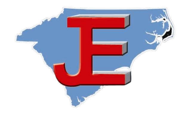the letter e is on a map of north carolina
