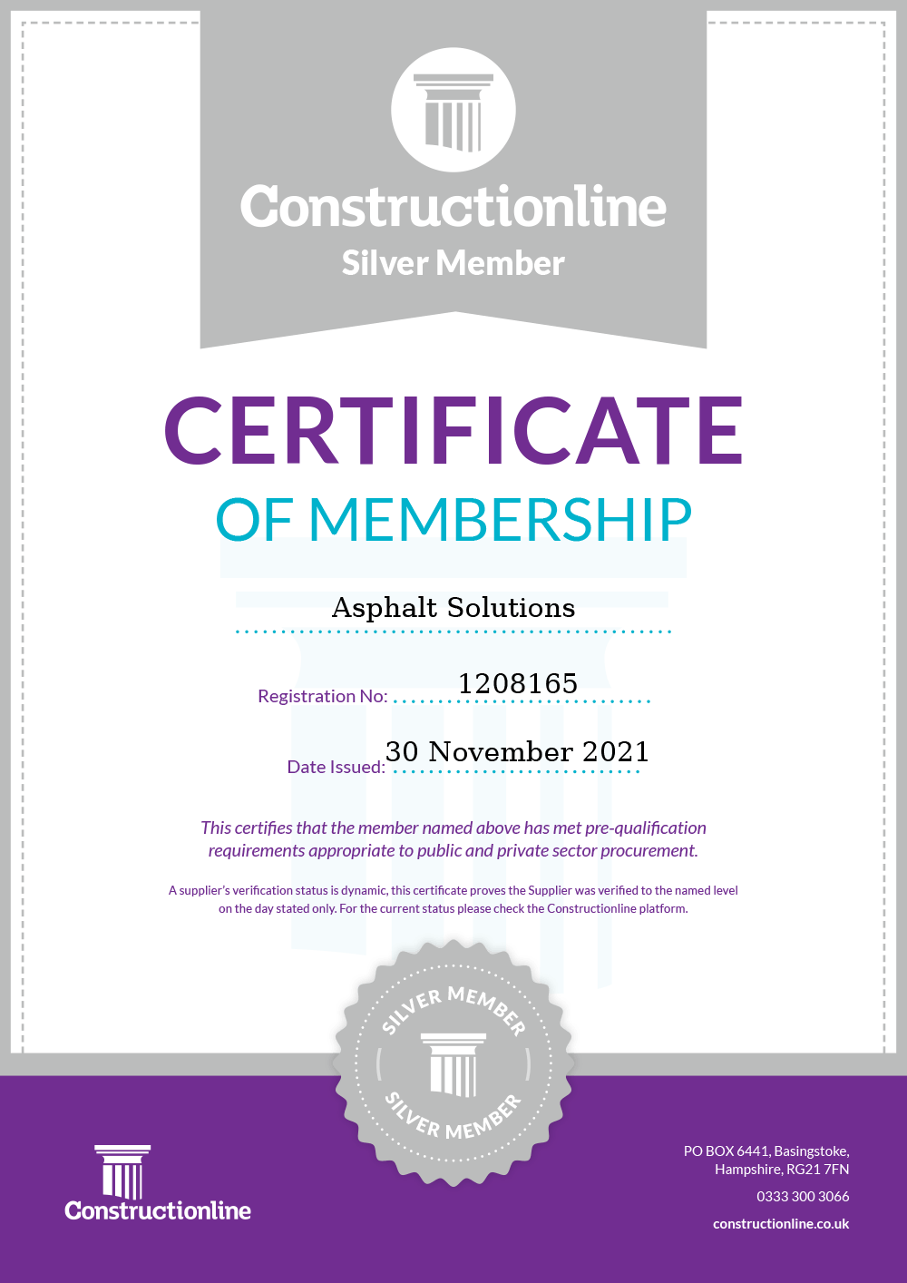 Construction Silver Member