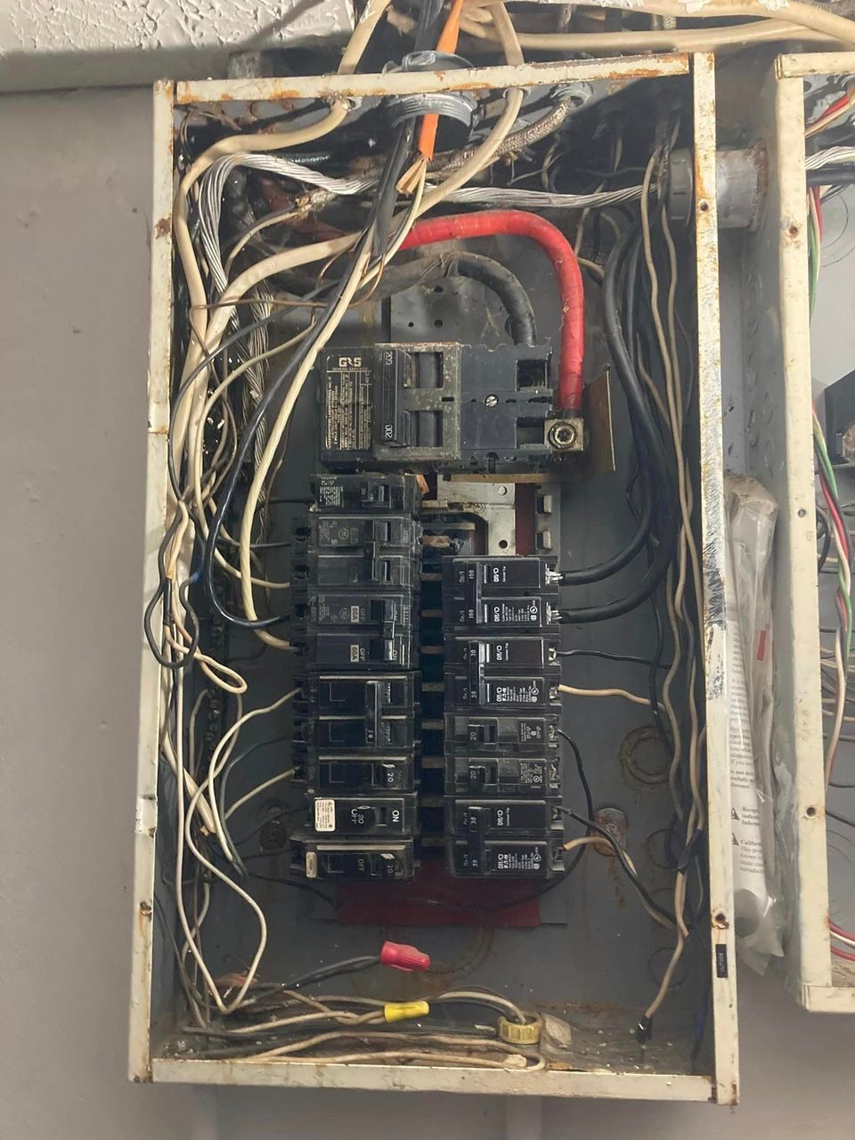 electric panel before