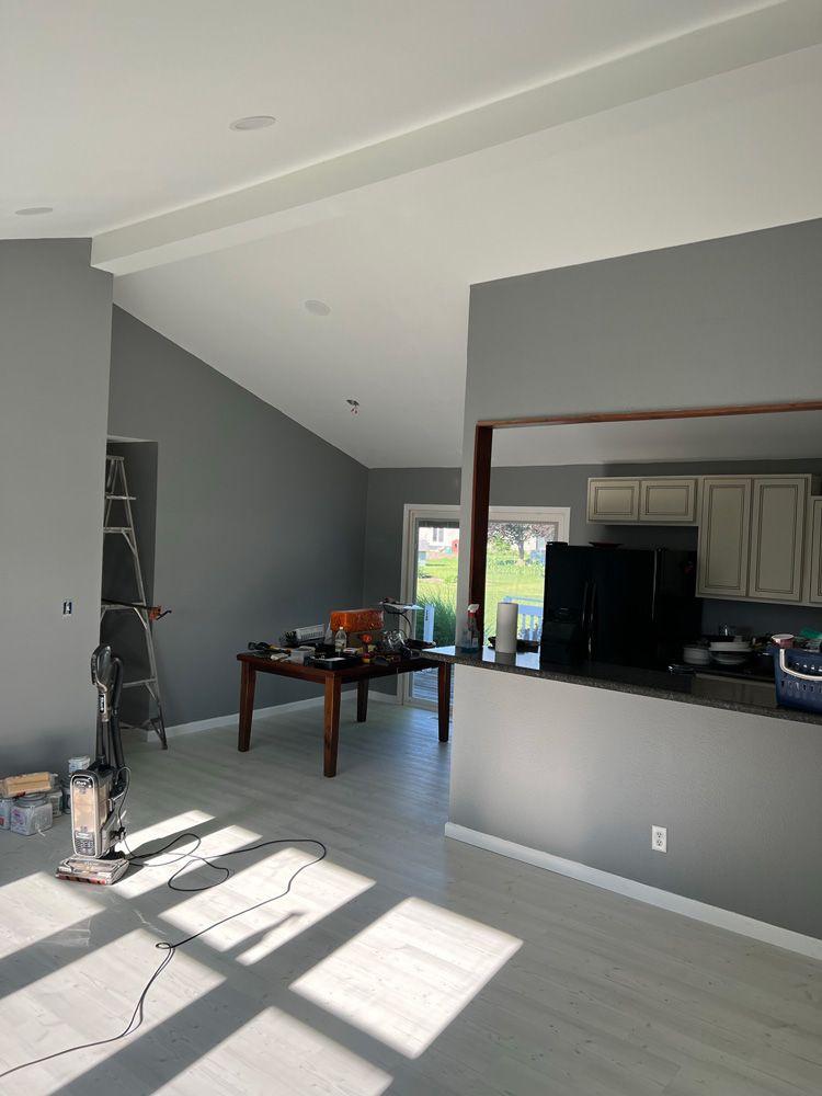 Kitchen with a custom countertop installation.