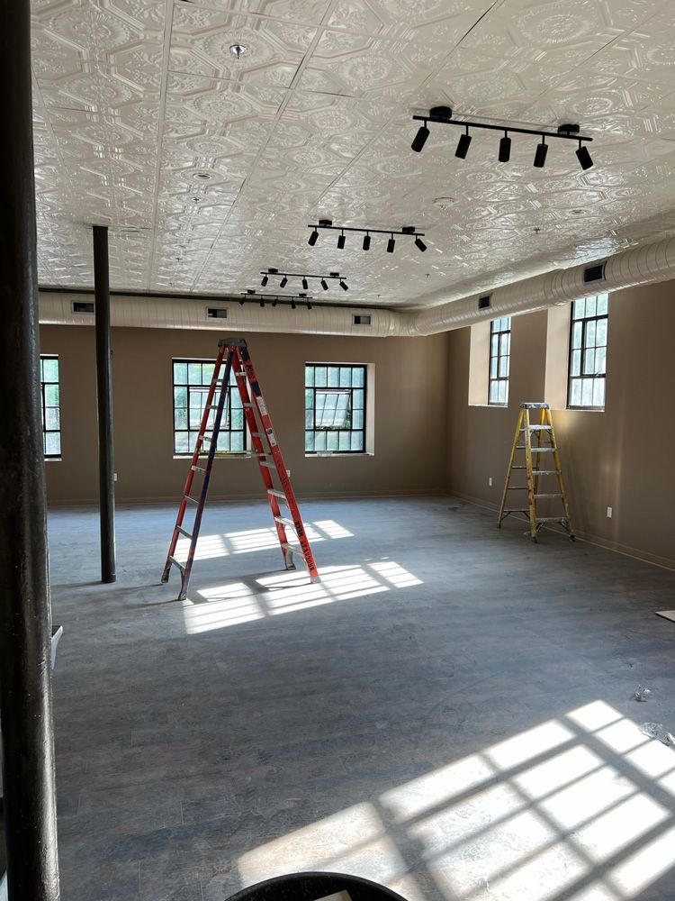 A newly built space of a commercial building.