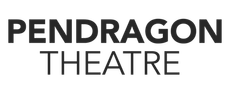 A black and white text image of Pendragon Theatre's branding.