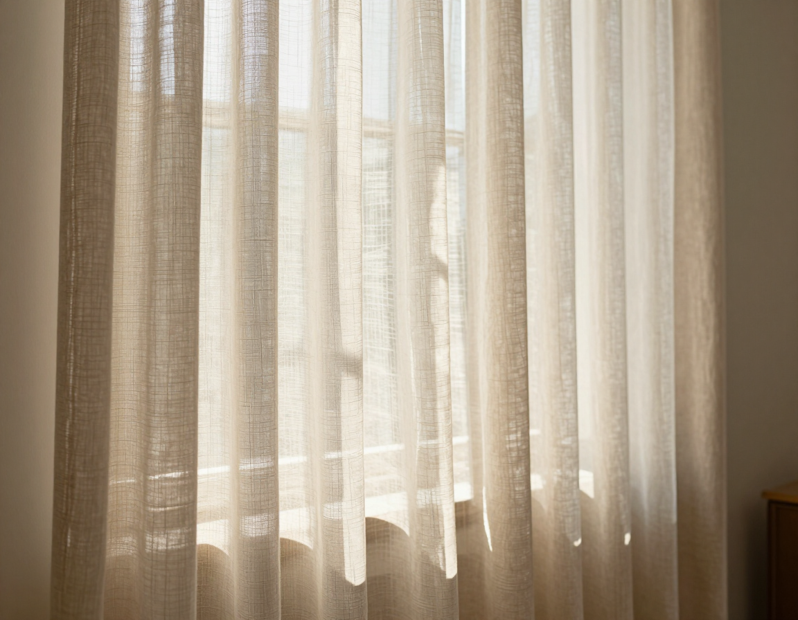 Cortinas livianas en un ambiente hogareño luminoso.