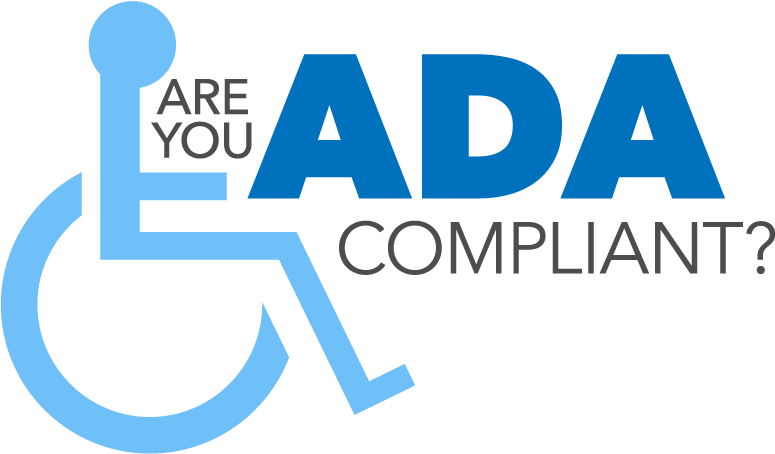 Blue graphic: wheelchair icon with text