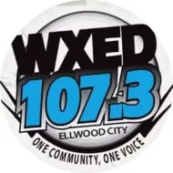 The logo for wxer 107.3 in ellwood city