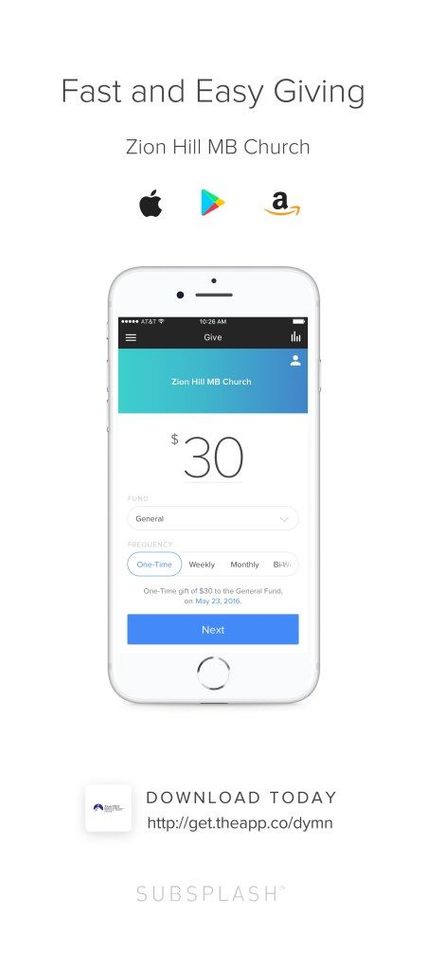 Church App Giving Info