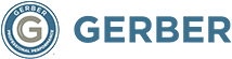 Gerber logo: a blue circle with the letter 
