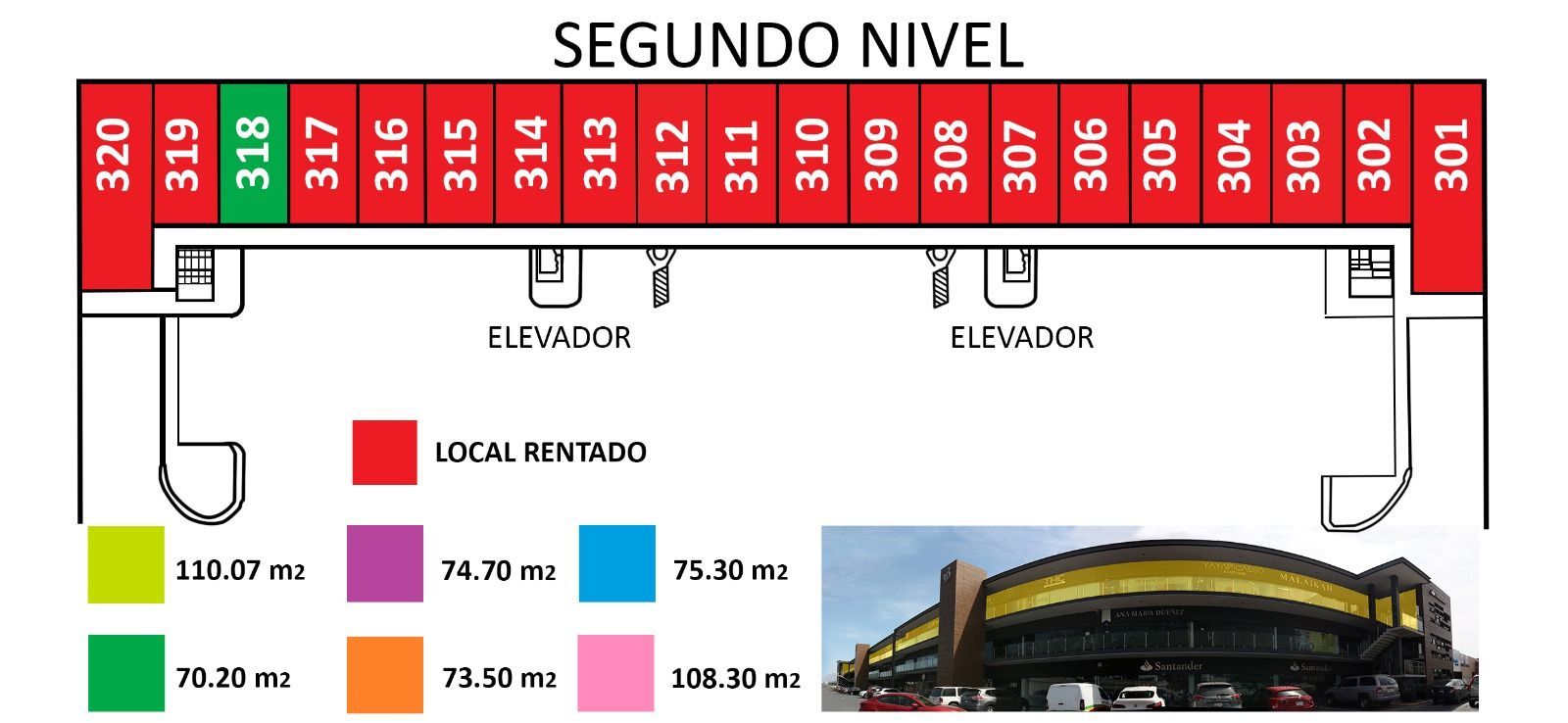 Locales en Renta U3 Segundo Nivel