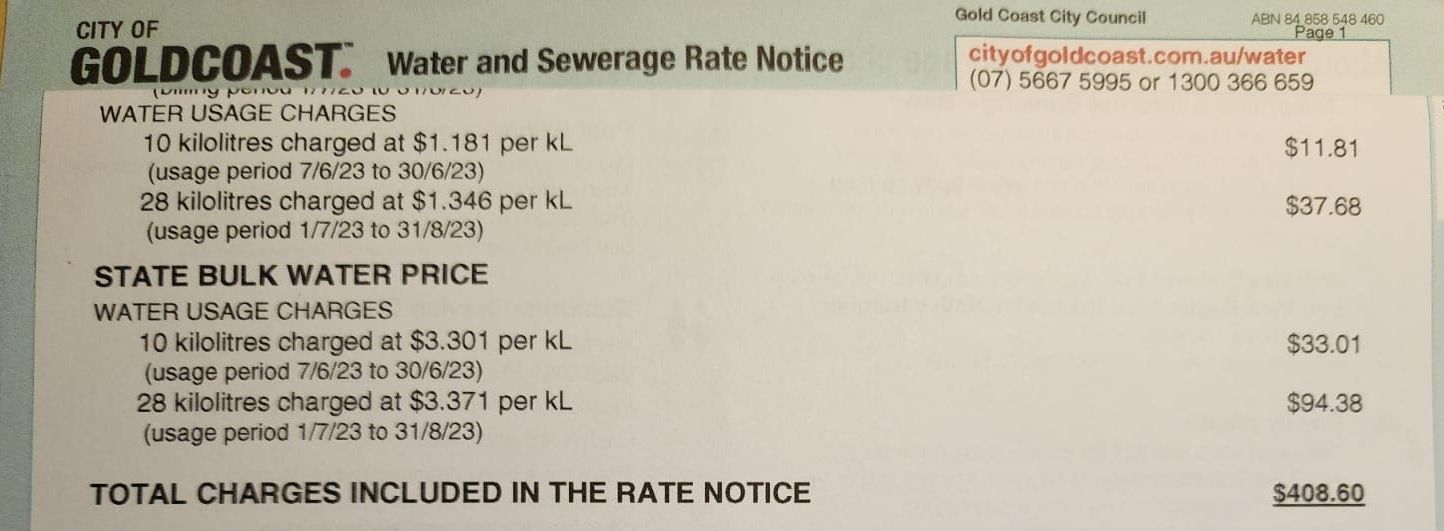 City of Gold Coast Water Bill | Astute Leak Detection