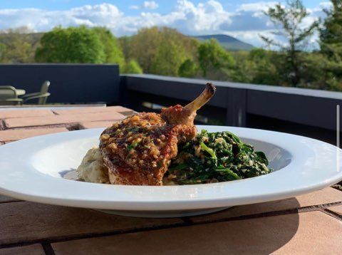 lamb chops and greens