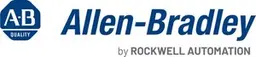 Allen-Bradley logo with a blue hexagon and the brand name in blue. 