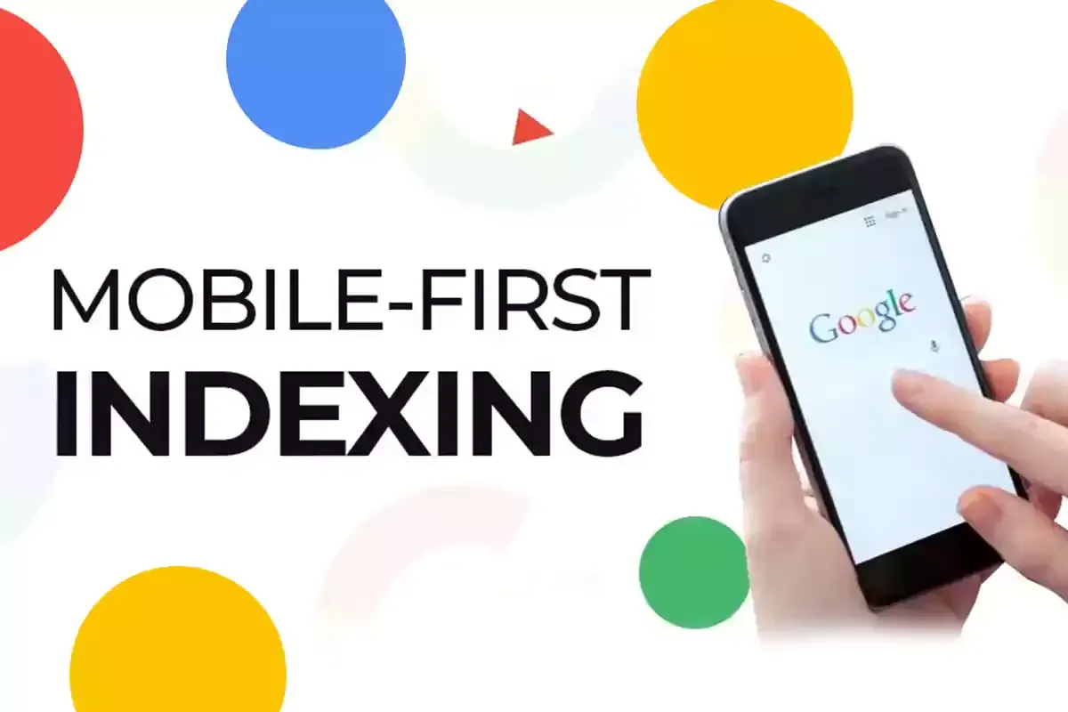 Smartphone displaying Google logo, finger tapping screen. Text reads