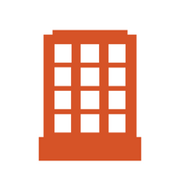 orange icon commercial building