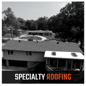 black and white roofing