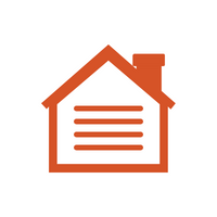 orange icon house