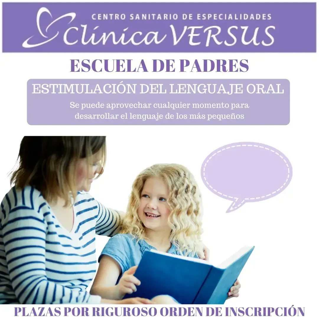 An advertisement for clinica versus escuela de padres