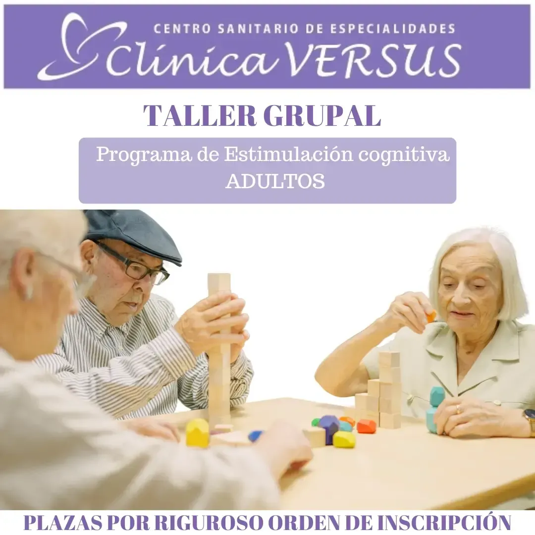 Un anuncio para un programa de taller grupal para adultos.