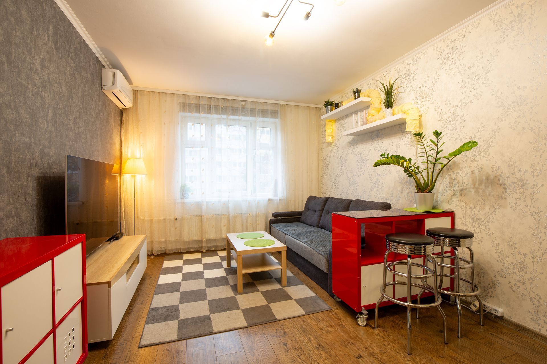 Living room with furniture.