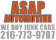 ASAP Automotive logo with &ldquo;We Buy Junk Cars&rdquo; and phone number 216-773-9707