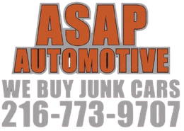 ASAP Automotive logo with &ldquo;We Buy Junk Cars&rdquo; and phone number 216-773-9707