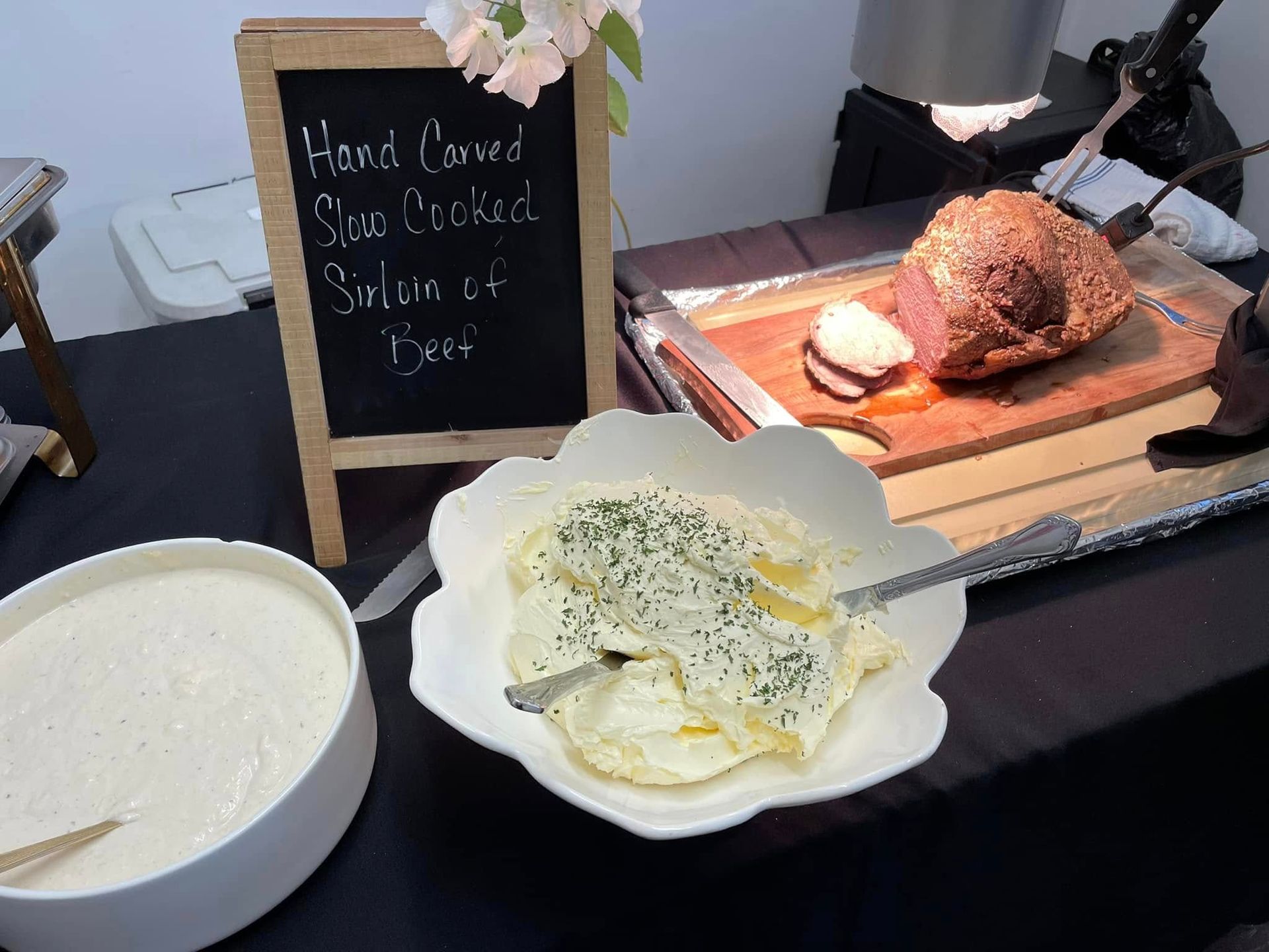 beef sirloin with cream sauce