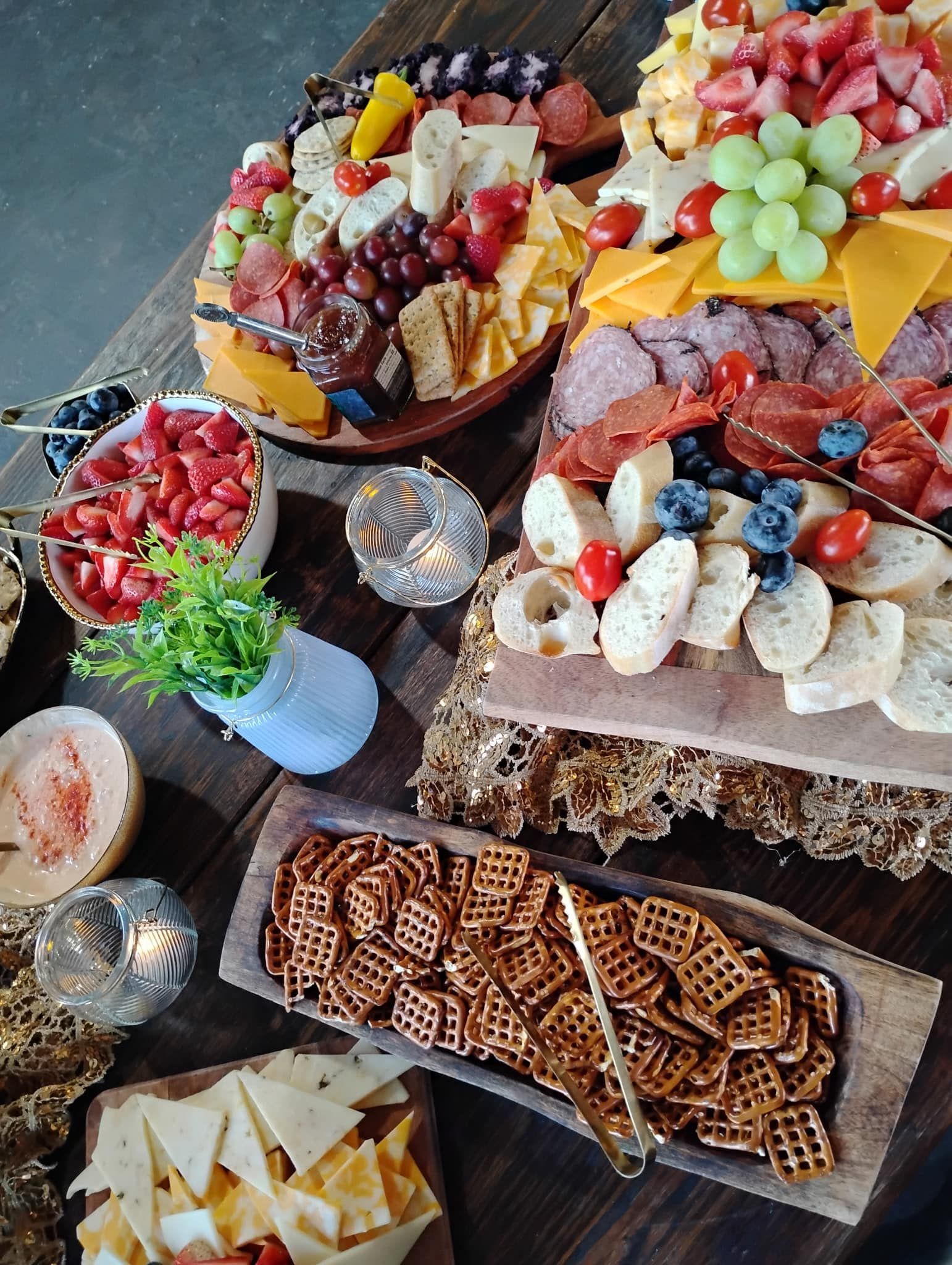 elaborate charcuterie spread