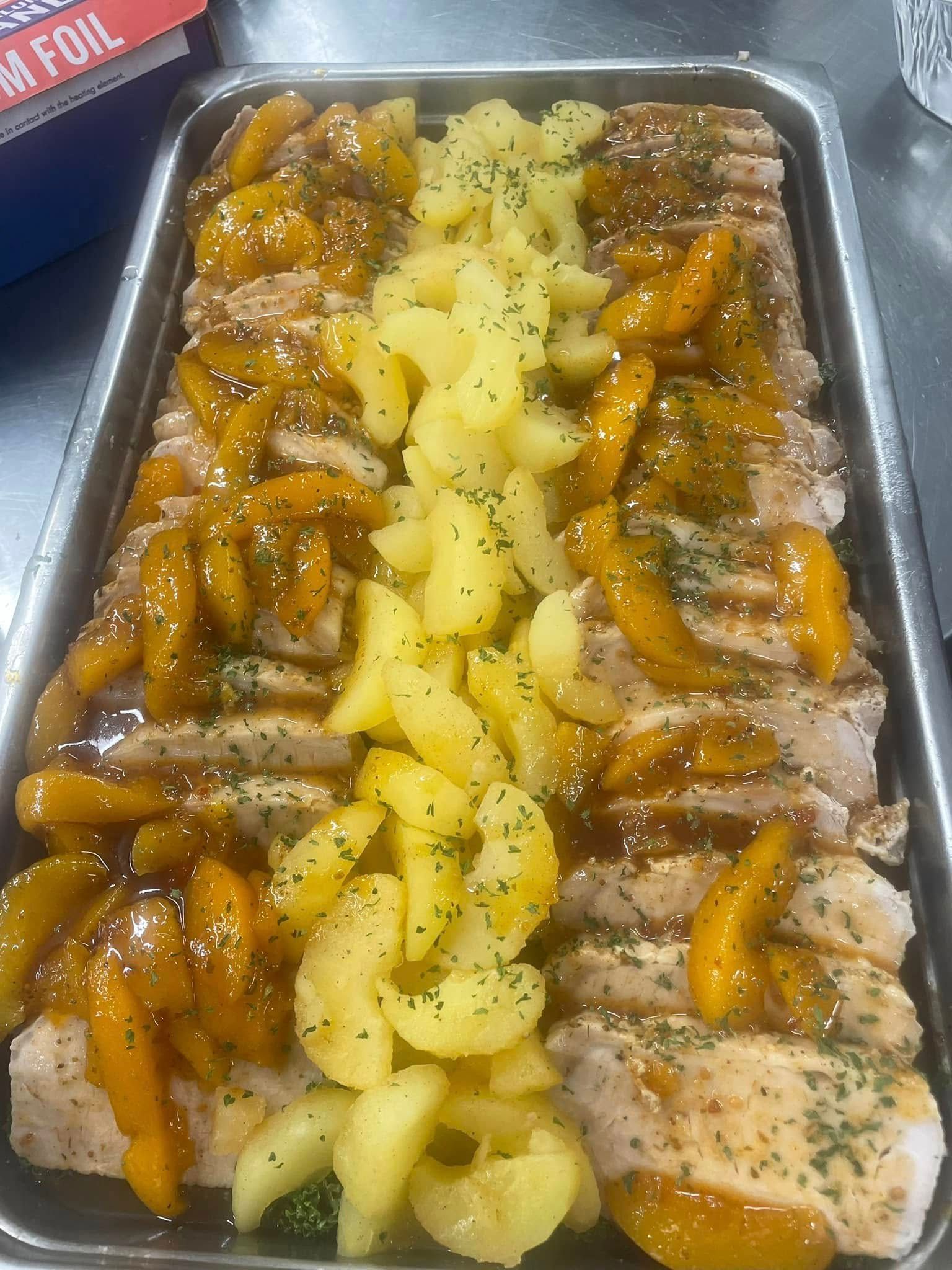 pork with fruit glaze