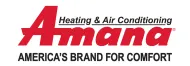 Kingdom Air LLC - The logo for amana heating and air conditioning is america 's brand for comfort.