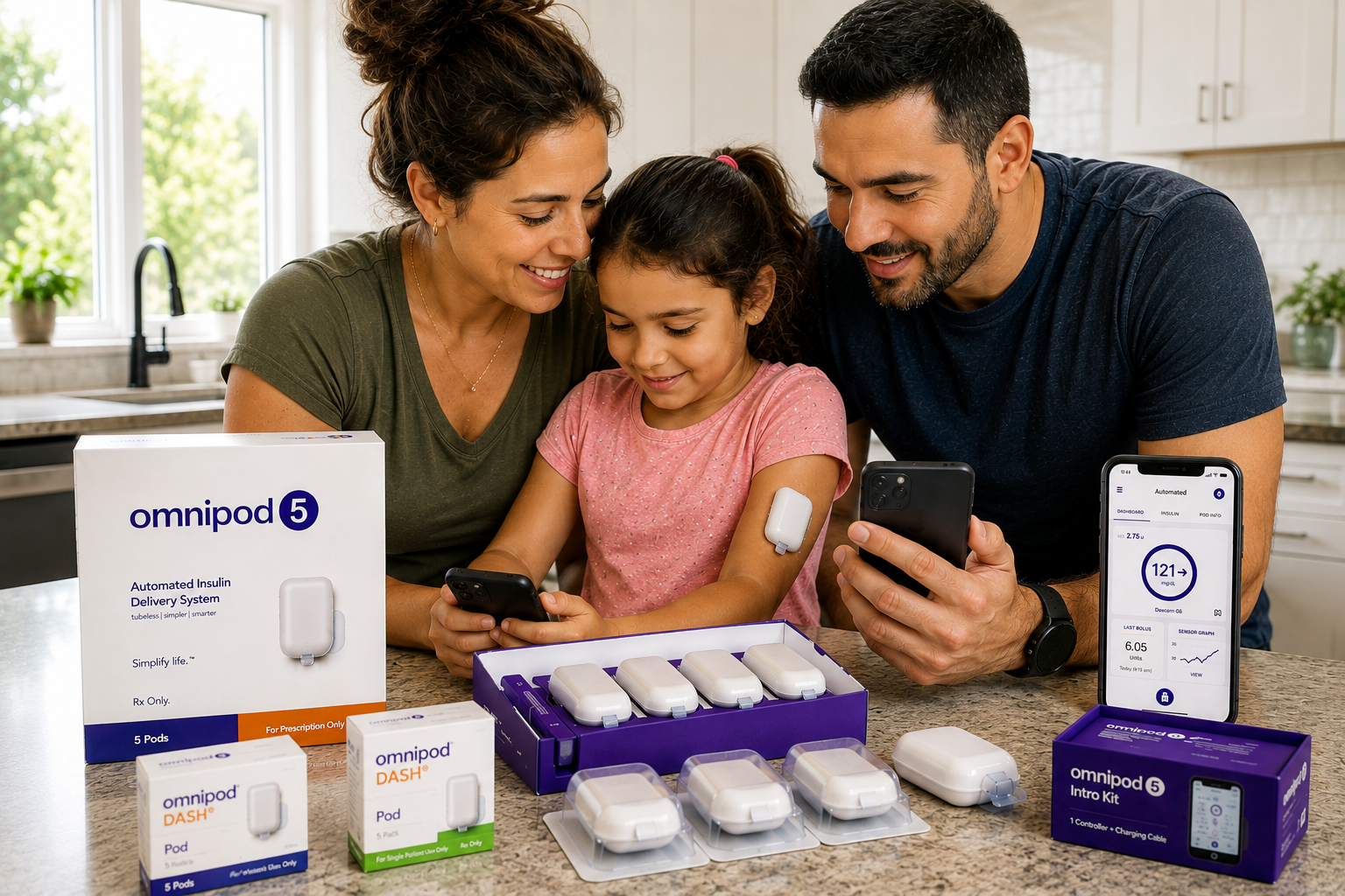 Omnipod 5 pod and PDM device