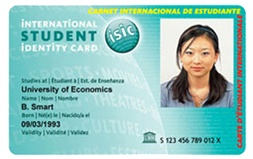 Student identification card example