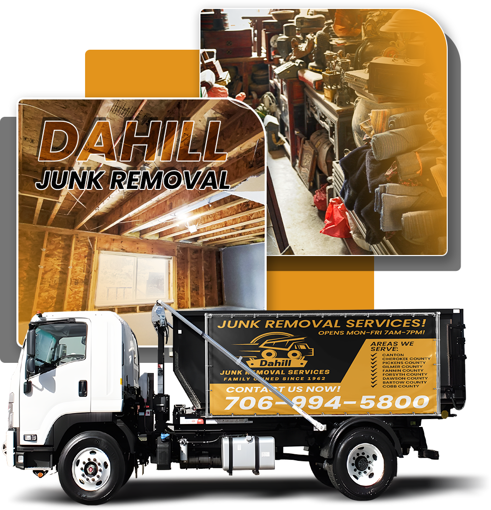 dahill junk removal truck in Canton GA