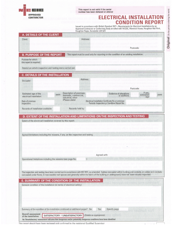 Electric Safe Certificate